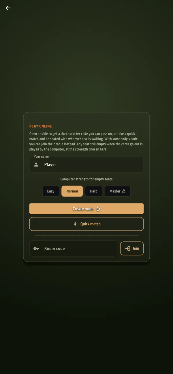 Комнаты и быстрая игра
